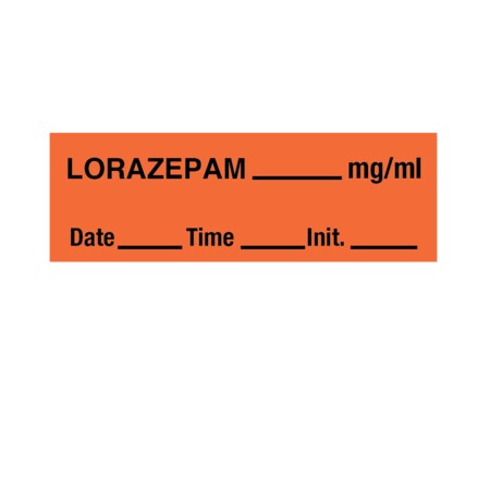 Nevs Tape, Lorazepam 1/2" x 500" Orange w/Black SANT-122